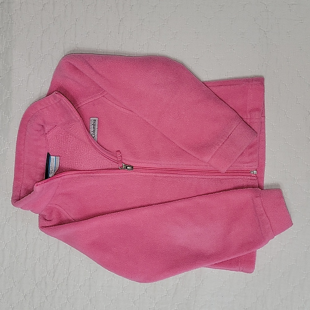 Columbia 6/6X fleece jacket in pink